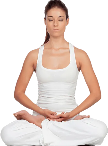 Yoga practitioner in a balancing pose